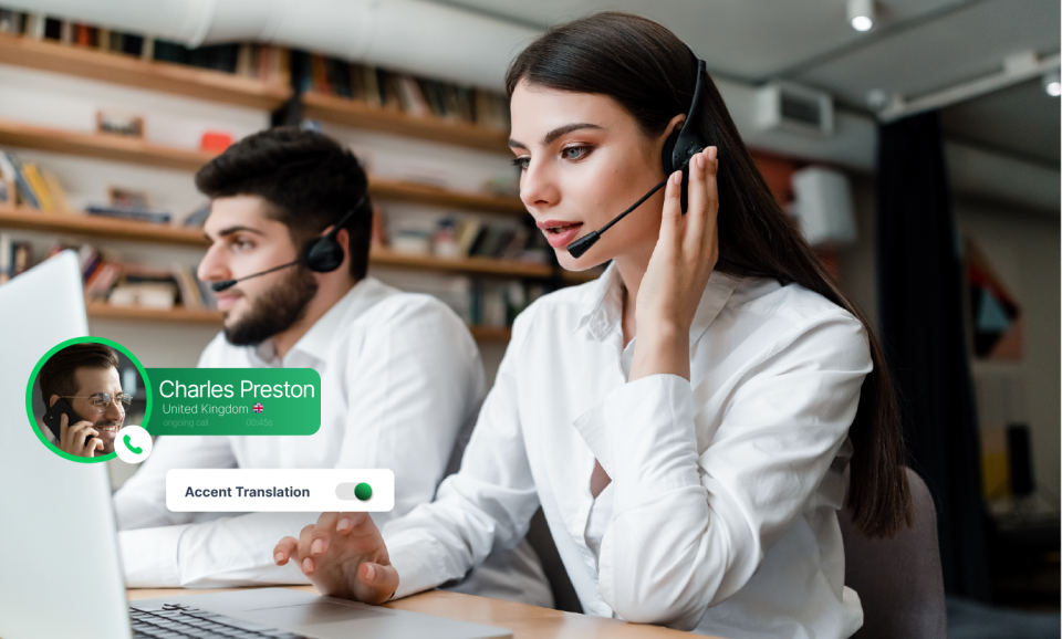ai accent translation for contact center