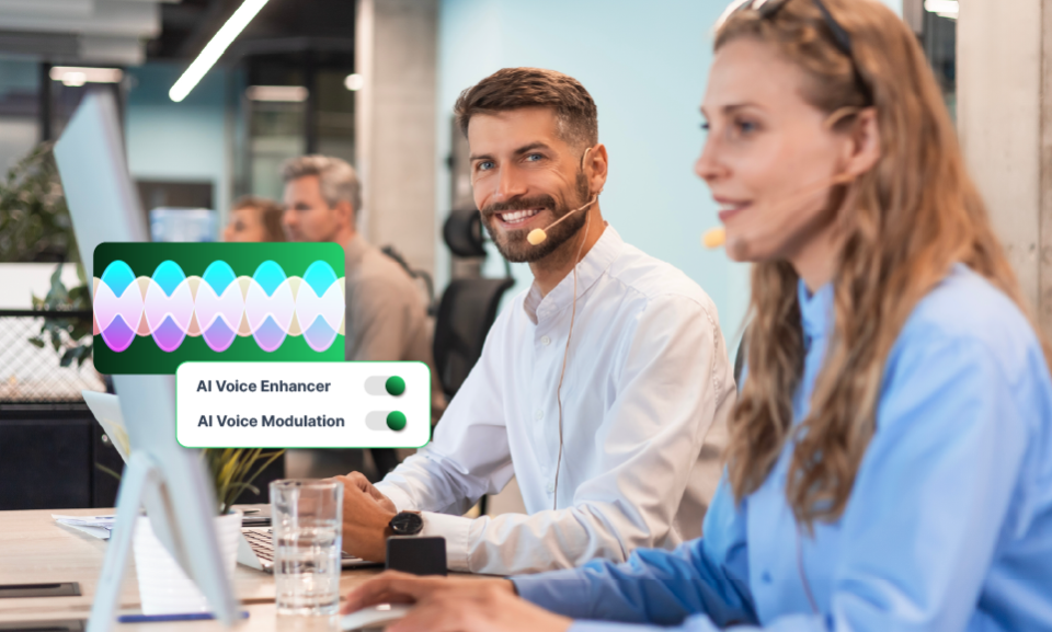 ai voice modulation contact center