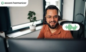 AI voice harmonization software improving call center voice clarity