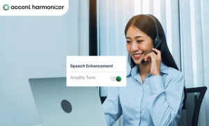 call center AHT reduction voice clarity